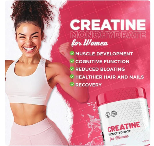 Creatina Monohidratada para Mujeres – Fuerza, Energía y Rendimiento en Cada Dosis😼